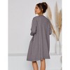 Women's Long Cardigans Cozy Open Front Casual Fall Sweater Coat with Pocket - 3 of 4