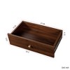 Angel Sar Farmhouse Kitchen Pantry Hutch with Microwave Stand, Freestanding Buffet Cabinet with Storage & Coffee Bar, Brown - 4 of 4