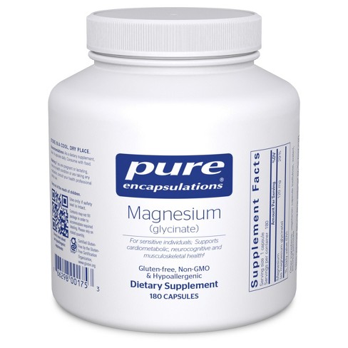 Pure Encapsulations Magnesium (glycinate) - Supplement To Support Stress  Relief, Sleep, Heart Health, Nerves, Muscles, And Metabolism : Target