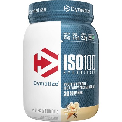 Dymatize 100% Whey Isolate ISO100 Hydrolyzed Protein Powder - Gourmet Vanilla - 21.2oz