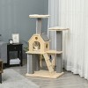LAOTIES Wooden Cat Tree,Modern Cat Tower with Scratching Posts,Cushioned Perches,Condo Bed And Spinning Toy - 2 of 4
