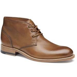 Johnston & Murphy Dudley Chukka Lace-Up Dress Boot, Tan Dip-Dyed Calfskin, Size 9 - 1 of 4