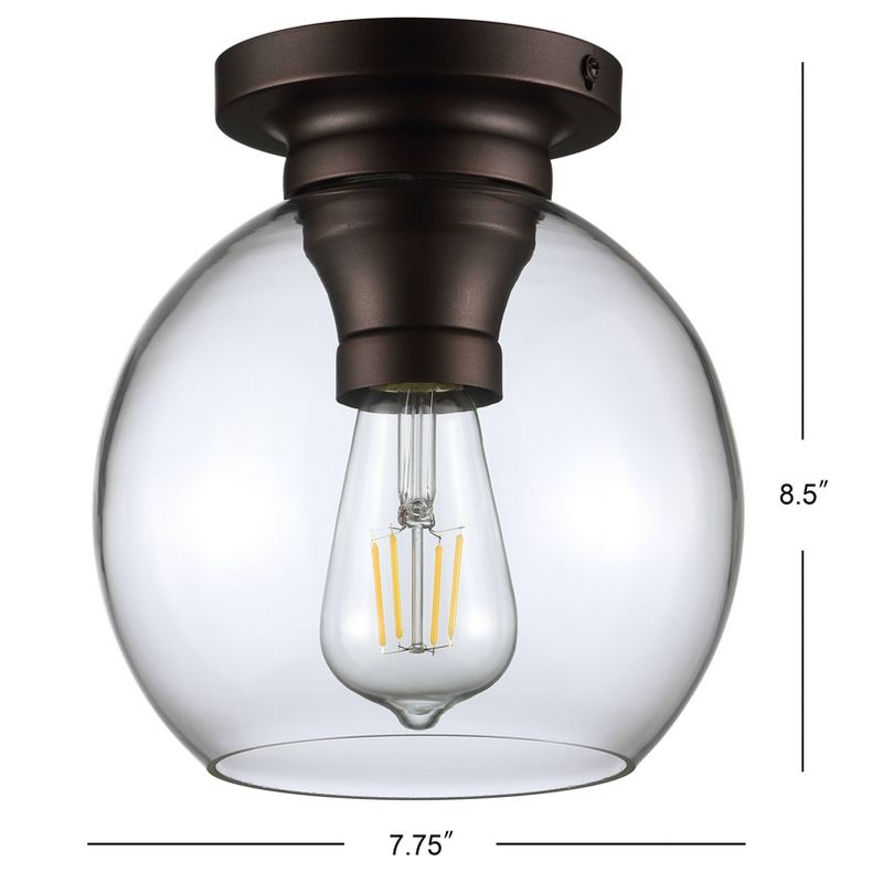 7.75" Metal/Glass Atlas Flush Mount (Includes Energy Efficient Light Bulb) - JONATHAN Y, 5 of 7