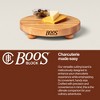 John Boos Walnut Wood Cutting Board for Kitchen Prep, 12 Inch in Diameter, 1.5 Inch Thick Edge Grain Round Charcuterie Boos Block with Wooden Bun Feet - 4 of 4