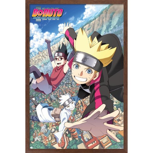 Boruto: Naruto Next Generations - Circle Wall Poster, 14.725 x 22.375,  Framed 