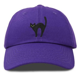 Dalix Black Cat Embroidered Womens Cotton Dad Hat Baseball Cap Adjustable - 1 of 4