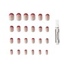Nails Inc. Festive French Fake Nails - Ready or Not Red - 24ct - 2 of 3