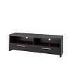 Fernbrook TV Stand for TVs up to 75" with Drawer Black - CorLiving: Wood Frame, Storage Console, Modern Design - 3 of 3