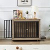 Gulches The All - in - One Indoor Pet Essential: 3 - Door Dog Crate with Feeding Bowl, Wheels & Flip - Up To - 4 of 4