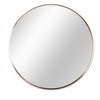 Serio Circle Brushed Aluminum Frame Large Circle Gold Round Wall Mirror -The Pop Home - 4 of 4