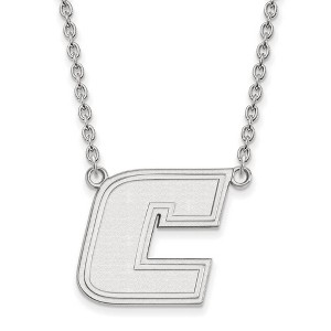 Black Bow Jewelry 14k White Gold Tennessee at Chattanooga Mocs NCAA Necklace 18 Inch - 1 of 4