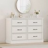 6 Drawer Dresser,47" Wide 6 Chest of Drawers Storage with Sturdy Foundation - 3 of 4