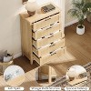 Fluted 5-Drawer Dresser, 42.9" Tall Chest of Drawers, Wood Clothes Storage Cabinet & TV Stand for Bedroom, Nursery, Living Room, White - 4 of 4