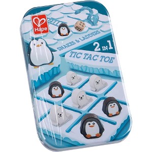 Hape: 2-In-1: Tic Tac Toe / Snakes & Ladders - 2 Classic Games In 1 Tin, 3+ - 1 of 4