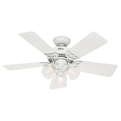 WhisperWind Classic 42" Ceiling Fan with White Oak Blades and Lighting