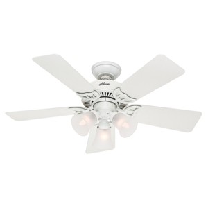 Southern Breeze Lighted Ceiling Fan White - Hunter Fan