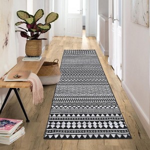 Washable Runner Rug – Non-Slip, Low Pile, Ultra-Thin, No-Shedding, Printed Carpet for Hallway, Entryway, Laundry - 1 of 4