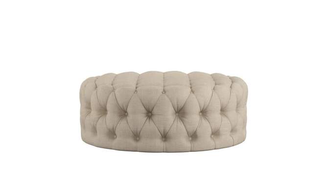 Beekman Place Button Tufted Round Cocktail Ottoman - Inspire Q&#174;, 2 of 6, play video