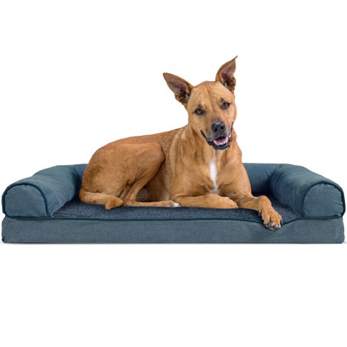 Furhaven Faux Fleece & Chenille Soft Woven Orthopedic Sofa Dog Bed ...