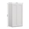 LOVMOR in Plywood Soft Close Kitchen Wall Cabinet with 2 Doors and Adjustable Shelves for Kitchen, Bathroom, Living Room,Study - 3 of 4