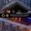 Itopfox 100 Piece 6.2ft Clear Incandescent Icicle Lights White Wire Indoor Outdoor Connectable Waterproof Christmas Decoration - 4 of 4