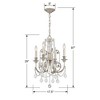 Crystorama Lighting Regis 4 - Light Chandelier in  Olde Silver - 4 of 4