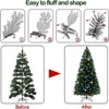 7.5ft Pre-Lit Artificial Christmas Tree W/1450 Branch Tips & 400 Multicolored LED Lights - 4 of 4