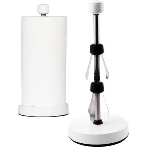 Paper Towel Holder Easy One-Handed Operation - Model Has Suction Cups and Holds All Paper Towel Rolls - 1 of 4