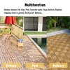Syemin Carpet Tiles 20 PCS Interlocking Deck Tiles Checker Pattern, Square Outdoor Flooring for Patio, Pool Side, Yellow, 12"*12"*0.75" - 2 of 4