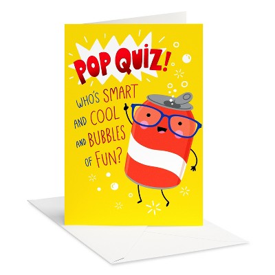 Back to School Card for New School Year Pop Quiz