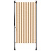 vidaXL Outdoor Roller Blind Orange and White 47.2"x106.3" Fabric&Steel - 3 of 4