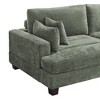 Arceso 88'' Adjustable Back Height Upholstered Sofa, 3-seater Sofa with Adjustable headrest, Solid rubberwood frame, Four toss pillows included - 2 of 4