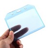 Unique Bargains Water-resistance Horizontal ID Card Business Name Badge Holder Clear Blue 4" x 2.8" (L*W) - 3 of 3