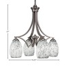 Toltec Lighting Zilo 4 - Light Chandelier in  Graphite with 5" Black Fusion Shade - 2 of 2