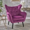 NicBex Velvet Accent Chair,Upholstered Living Room Chairs with Mid-Height Curved Backrest,Modern Armchair,Accent Chairs for Living Room - 4 of 4