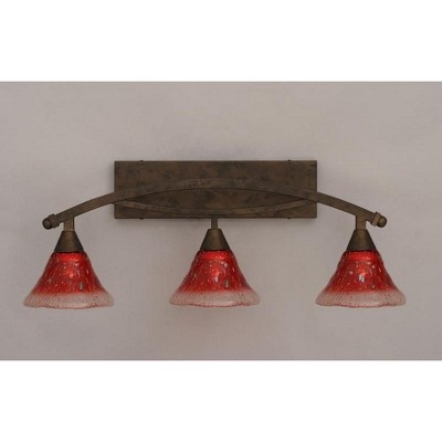 Toltec Lighting Bow 3 - Light Vanity in  Bronze