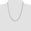 Black Bow Jewelry 3.75mm Sterling Silver Solid Figaro Anchor Chain Necklace - 2 of 4