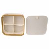 WeThinkStorage 4 Slots Natural Bamboo Organizer with Lid Soft Fabric Interior - 2 of 4