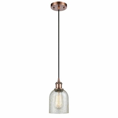 Caledonia - 1 Light Cord Hung Mini Pendant In Industrial Style-10 Inches Tall and 5 Inches Wide