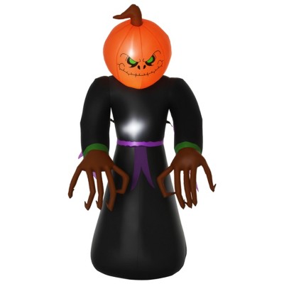 Syemin Decorative Holiday Scene Props Halloween Inflatable Decoration Giant Halloween Inflatable Ghost Decor Party Yard Decoration, Black, 42"*24"*84"