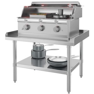 Stainless Steel Equipment Stand 28" x 48" with Undershelf, NSF Certified Heavy Duty Grill Table, Ideal for Home, Restaurant, and Hotel Use - 1 of 4