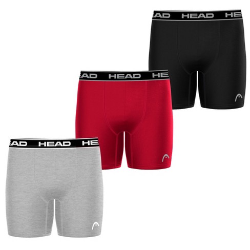 HEAD Mens Performance Boxer Briefs - 3 Pack of Athletic Fit Tag Free  Breathable Underwear Athletic Fit Tag Free Breathable : :  Clothing, Shoes & Accessories