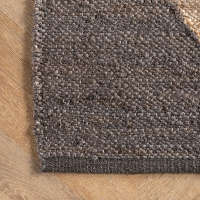 Handmade Black and Beige Cotton Jute Area Rug 3' x 5'