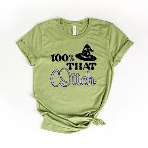 Simply Sage Market Women's 100% That Witch Hat Short Sleeve Graphic Tee - 1 of 2