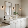 LNC Erharting Modern Farmhouse Bathroom Vanity Light with Ripple Glass Mason Jar Shades, Polished Gold and Black, 1/2/3/4 Light - 2 of 4