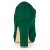 Allegra K Women's Platform Round Toe Chunky Heel Ankle Booties - 3 of 4