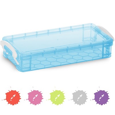 Super Stacker Large Pencil Box, Plastic, 9 x 5.5 x 2.62, Clear - Office  Express Office Products