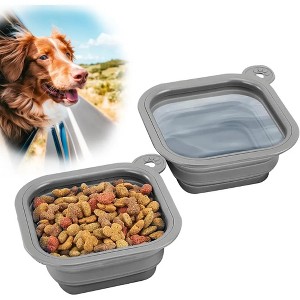 Mobile Dog Gear Small Collapsible Dog Water Bowls for Travel (Set of 2, 2 Cups Each) Portable Foldable Bowl for Feeding Pets- Great for Traveling - 1 of 4