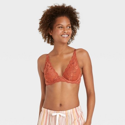 Women's High Apex Unlined Bra - Auden™ Orange 32A