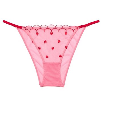 Adore Me Women's Colete Cheeky Panty 0x / Printed Lace C05 Pink. : Target